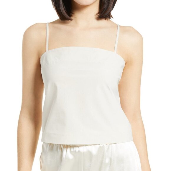 NWT Vero Moda Giana Singlet Cropped Top Cami Tan Size Large - Picture 1 of 6